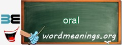 WordMeaning blackboard for oral